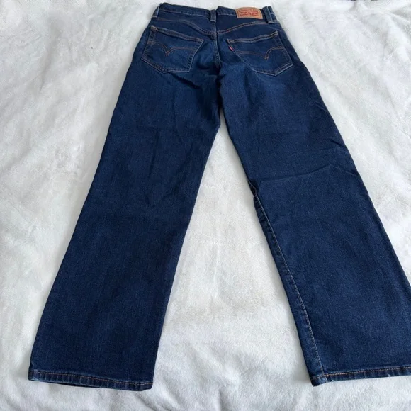 Levi’s Ribcage Straight Ankle Jeans Size 25 Dark Wash - Picture 3 of 8